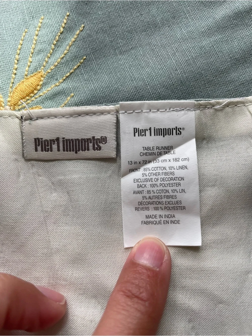 Pier 1 elegant embroidered